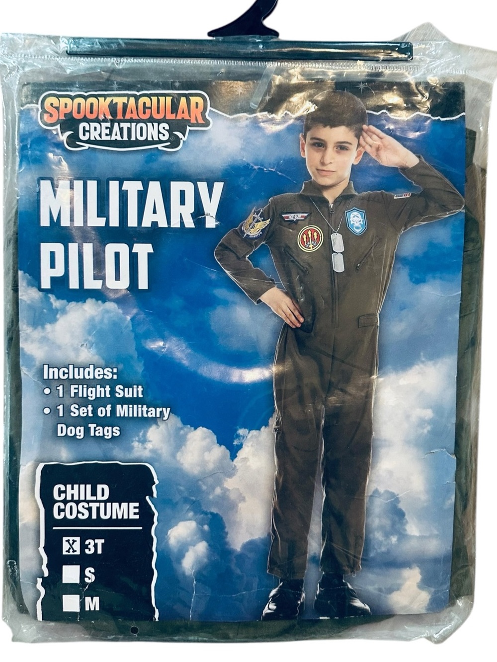 Spooktacular Creations Military Pilot Halloween costume size 3T - New in Package